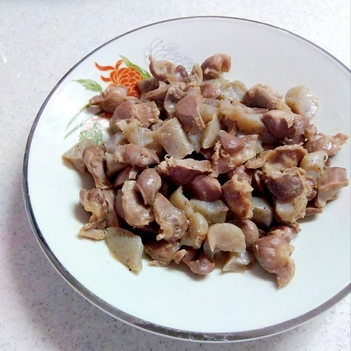 お酒が進む!無限!ずりこん塩にんにく炒め